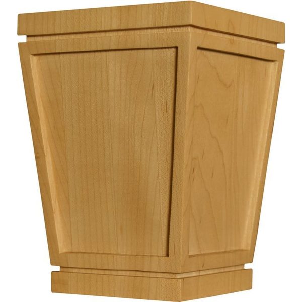 Osborne Wood Products 6 x 4 x 4 Tall Tapered Mission Bunfoot in Hard Maple 4089HM